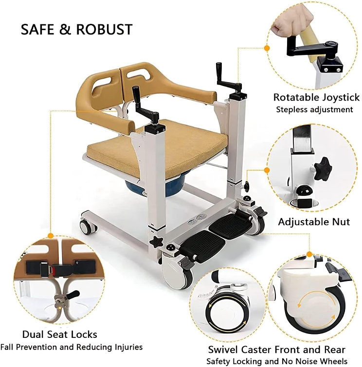 Elderly Patient Transfer Lift Handicapped Wheelchair