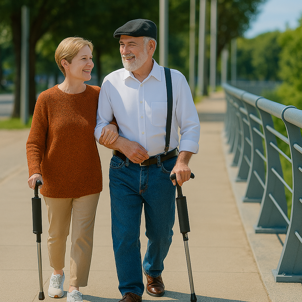 Elderly Foldable Walking Chair Stick