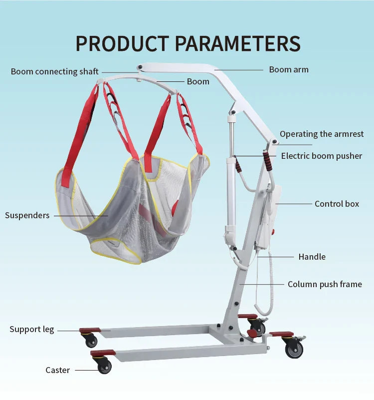 Electric Patient Mobility Adjustable Full Body Lift Machine