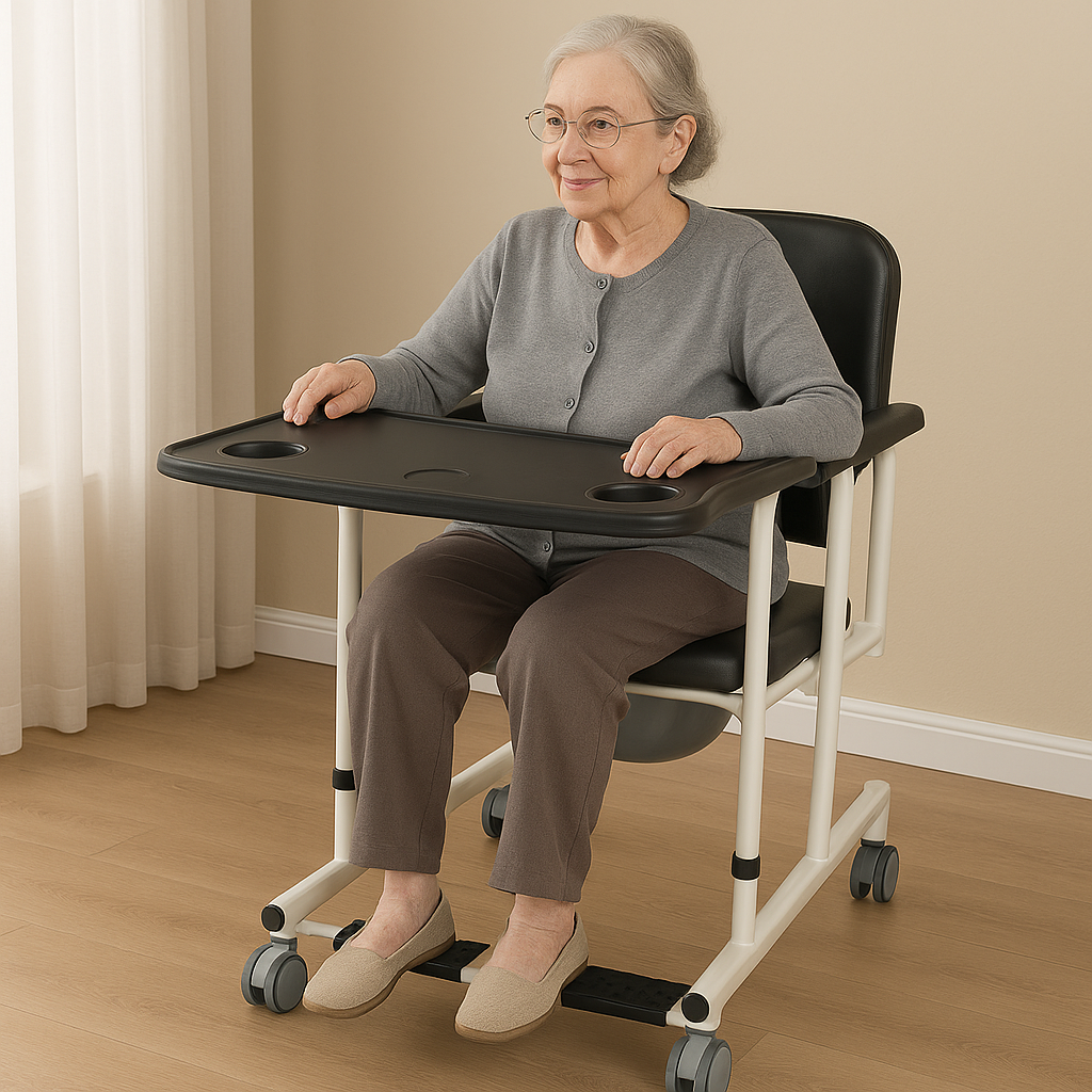 4-in-1 Shower & Transport Hydraulic Patient Lift Nursing Chair