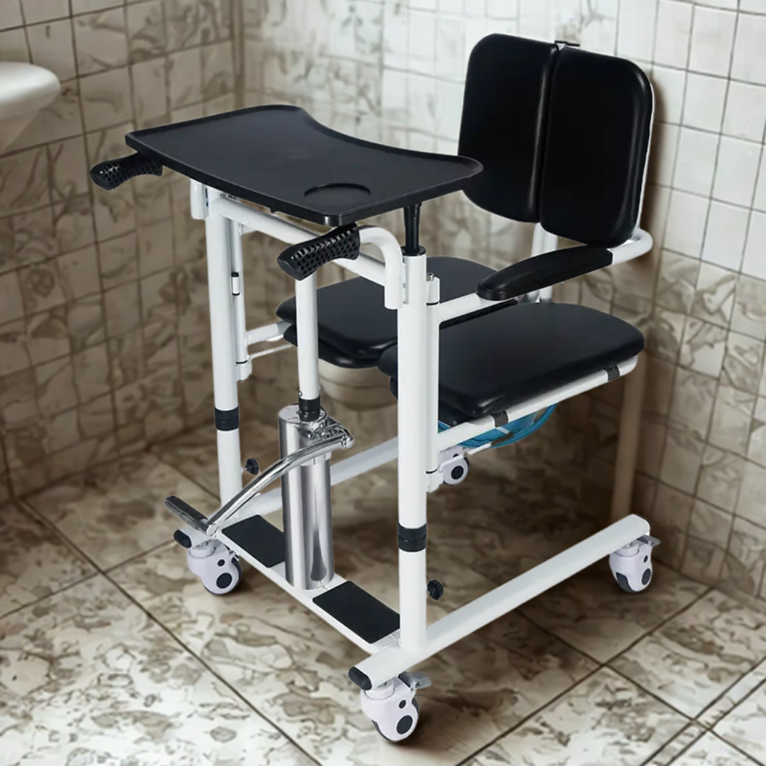4-in-1 Shower & Transport Hydraulic Patient Lift Nursing Chair