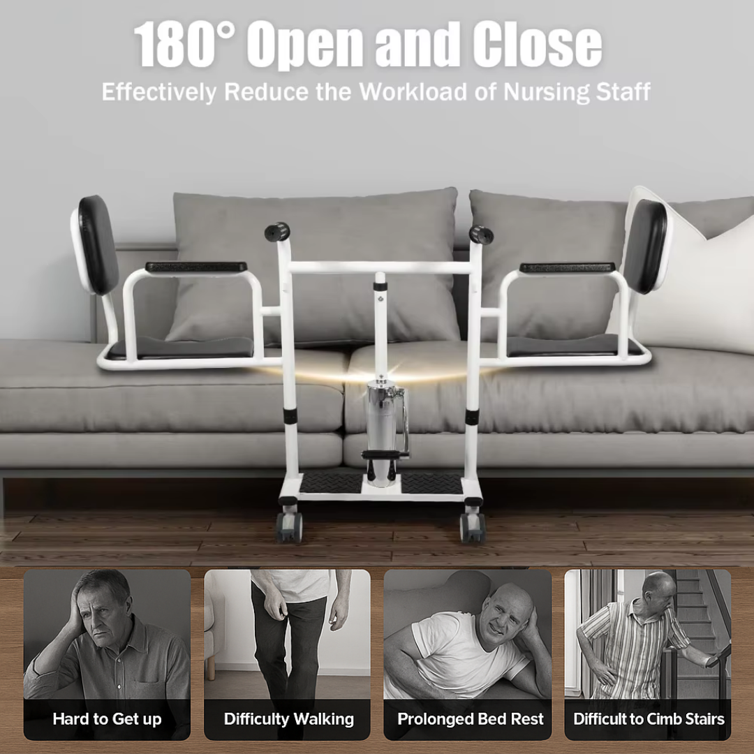 4-in-1 Shower & Transport Hydraulic Patient Lift Nursing Chair